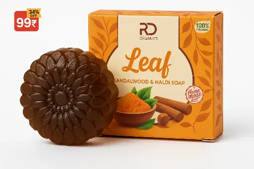 Leaf Sandalwood Haldi Soap
